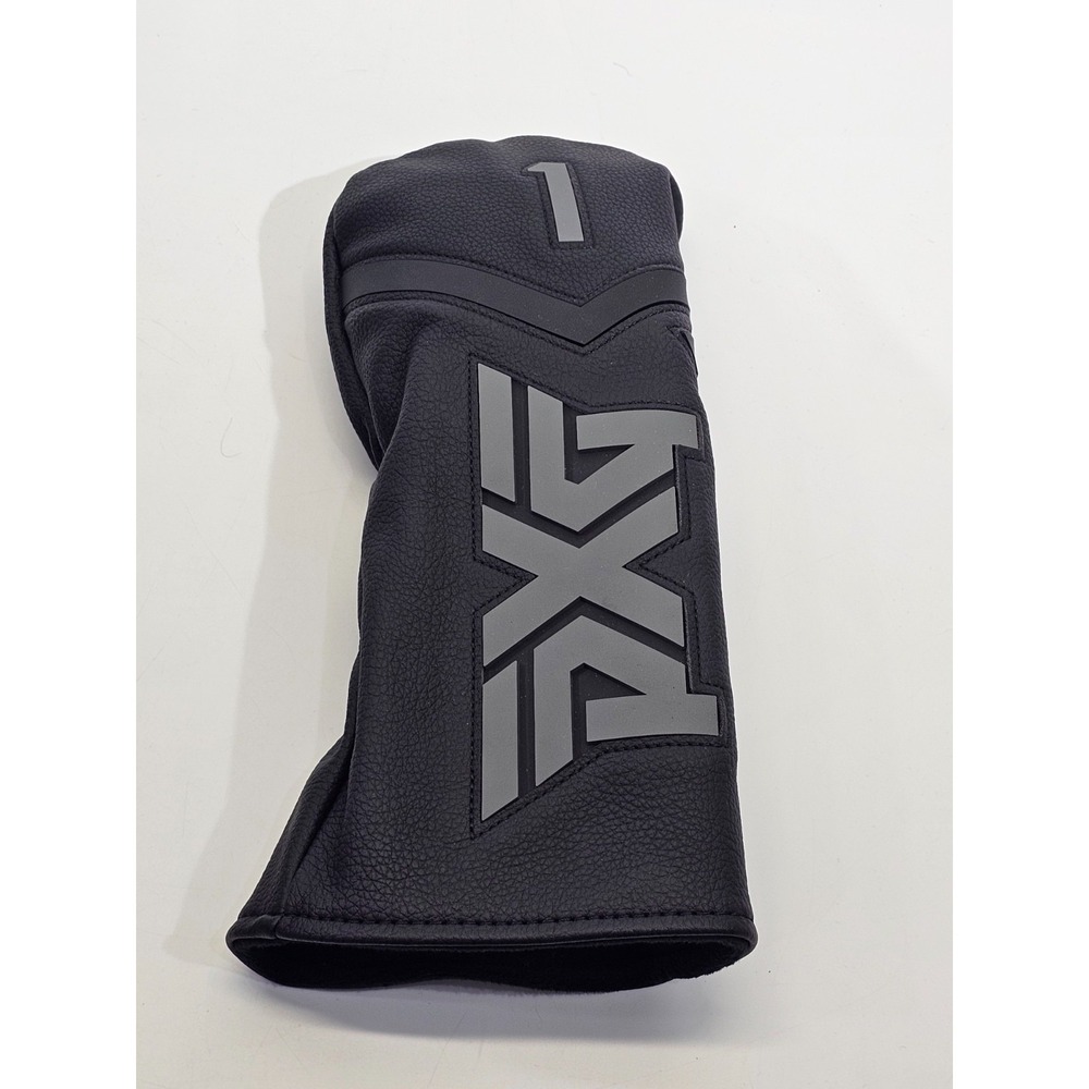 PXG‎ 1 Driver Head Golf Club Cover Black Gray Faux Leather Fleece Lined EUC